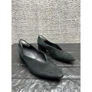 Meilleur Moment Suede Slip On Pointed Toe Pumps Black Womens Size 235(1.5) 7 US